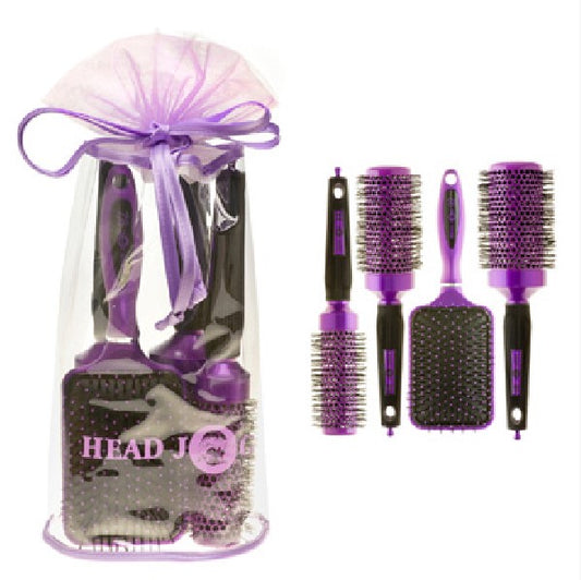 OVAL PURPLE BRUSH SET