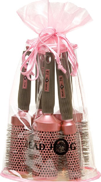 OVAL PINK THERMO SET 5 BRUSHES